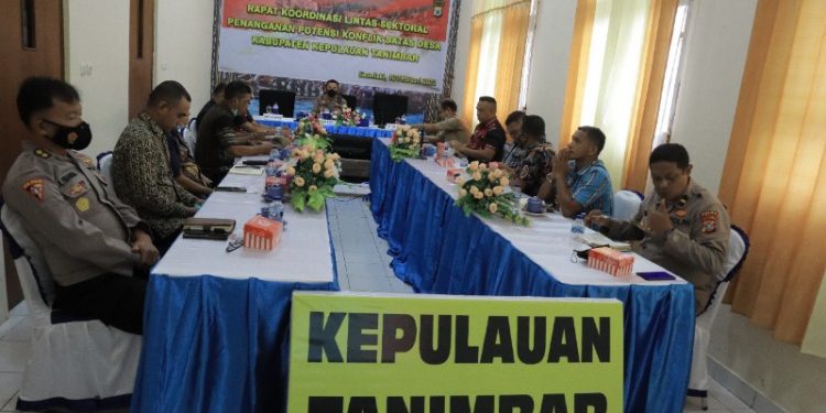 Antisipasi Konflik Batas Desa, Polres Kepulauan Tanimbar Gelar Rakor Lintas Sektoral (Foto Ist/PR-05)