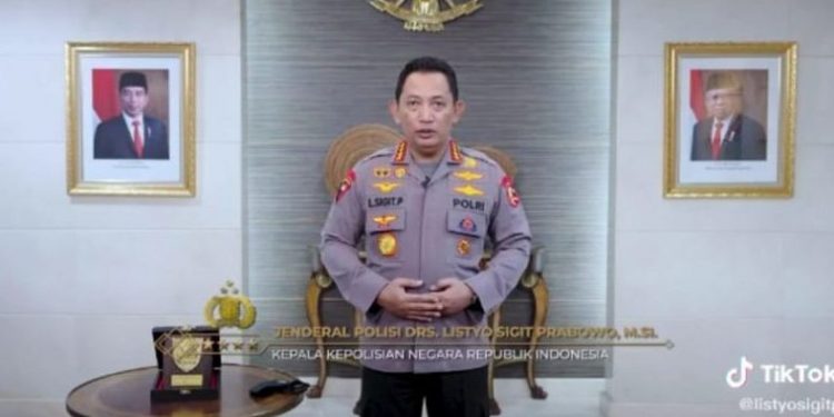 Kapolri Jenderal Pol. Listyo Sigit Prabowo, Jumat (1/7/2022). ANTARA/Laily Rahmawaty