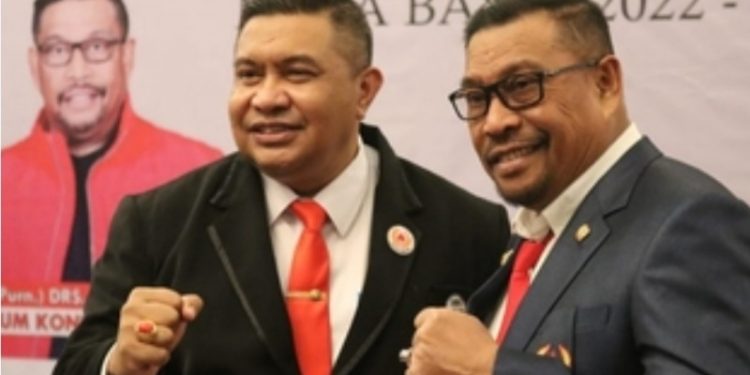 Ketua Umum KONI Maluki Murad Ismail & Ketua KONI Kota Ambon Agus Ririmasse.