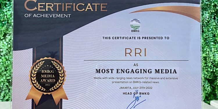 RRI Raih Penghargaan Most Engaging Media (Foto RRI)