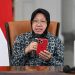 Mensos Tri Rismaharini menyampaikan pernyataan perihal pengalihan subsidi BBM, Sabtu (03/09/2022), di Istana Merdeka, Jakarta. (Foto: BPMI Setpres/Lukas)Ris