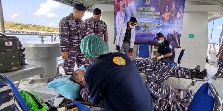 Sambut HUT TNI AL Ke-77, Lanal Saumlaki Gelar Donor Darah di Ujung Selatan NKRI (Foto Ist)